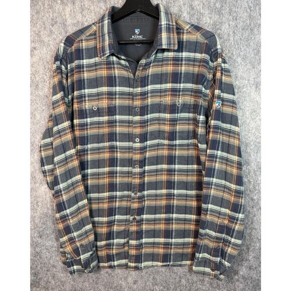 Kuhl Mens Fugitive Flannel Soft Plaid Long Sleeve Button Up - XL Style 7202 - Picture 1 of 11